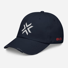 Load image into Gallery viewer, LCX - Navy Distressed Baseball Cap